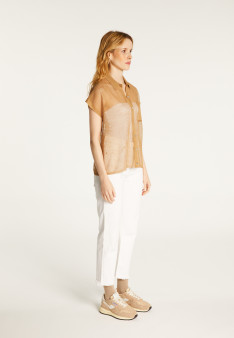 Bluse mit kurzen Ärmeln und Iris-Effekt - Stacy