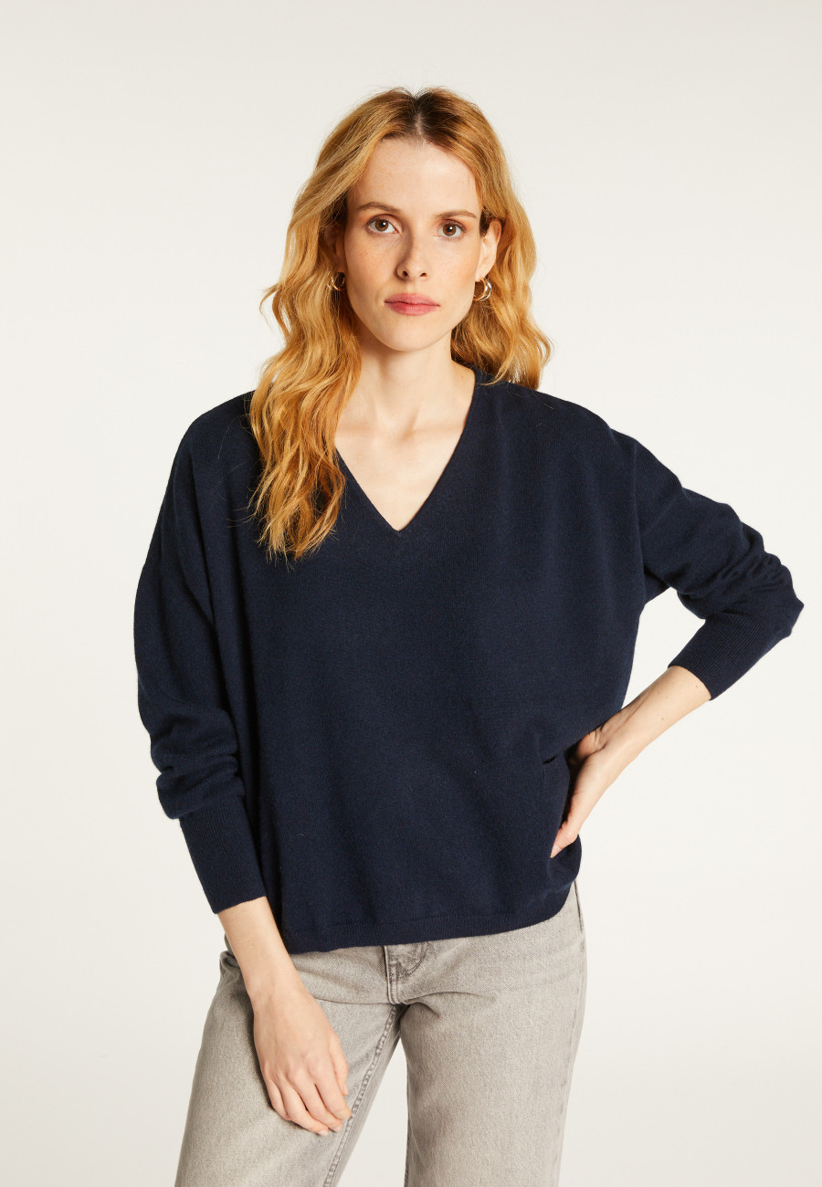 Kurzer Kaschmirpullover mit Tasche - Balba