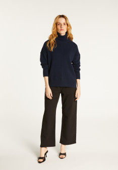 Rollkragenpullover mit Kaschmirschlitzen - Adena