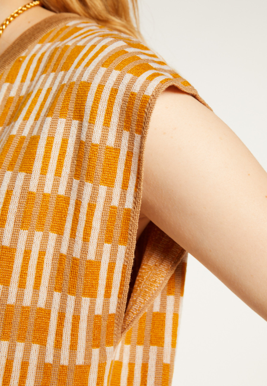 Ärmelloser Pullover mit V-Ausschnitt - Ganael