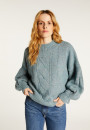 Gesprenkelter Pullover aus Wollmischung mit Rundhalsausschnitt - Laetitia