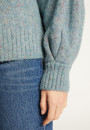 Gesprenkelter Pullover aus Wollmischung mit Rundhalsausschnitt - Laetitia