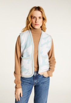 Ärmellose Jacke aus Filipa-Merinowolle