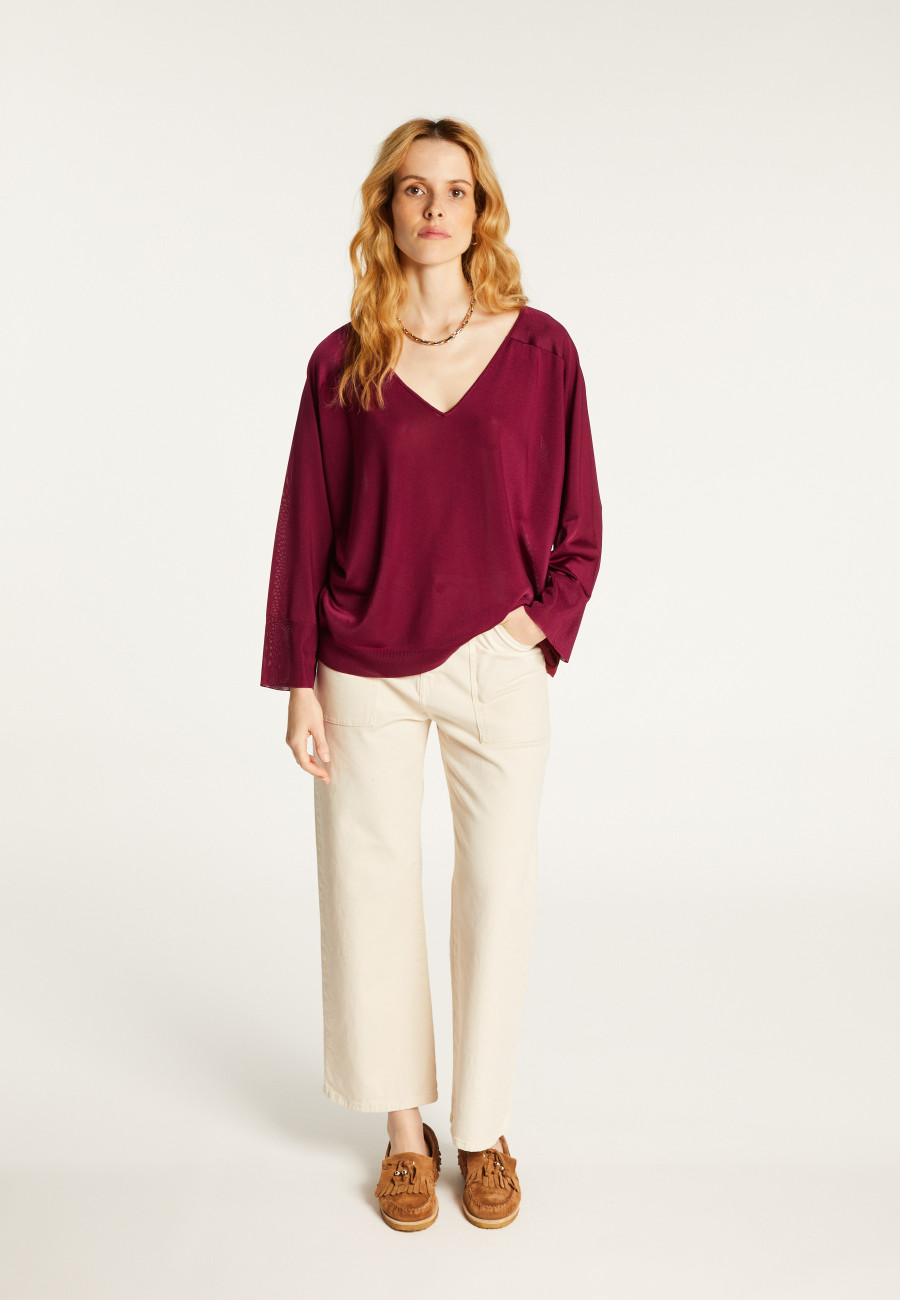 Delly Fil Lumière® Pullover mit V-Ausschnitt