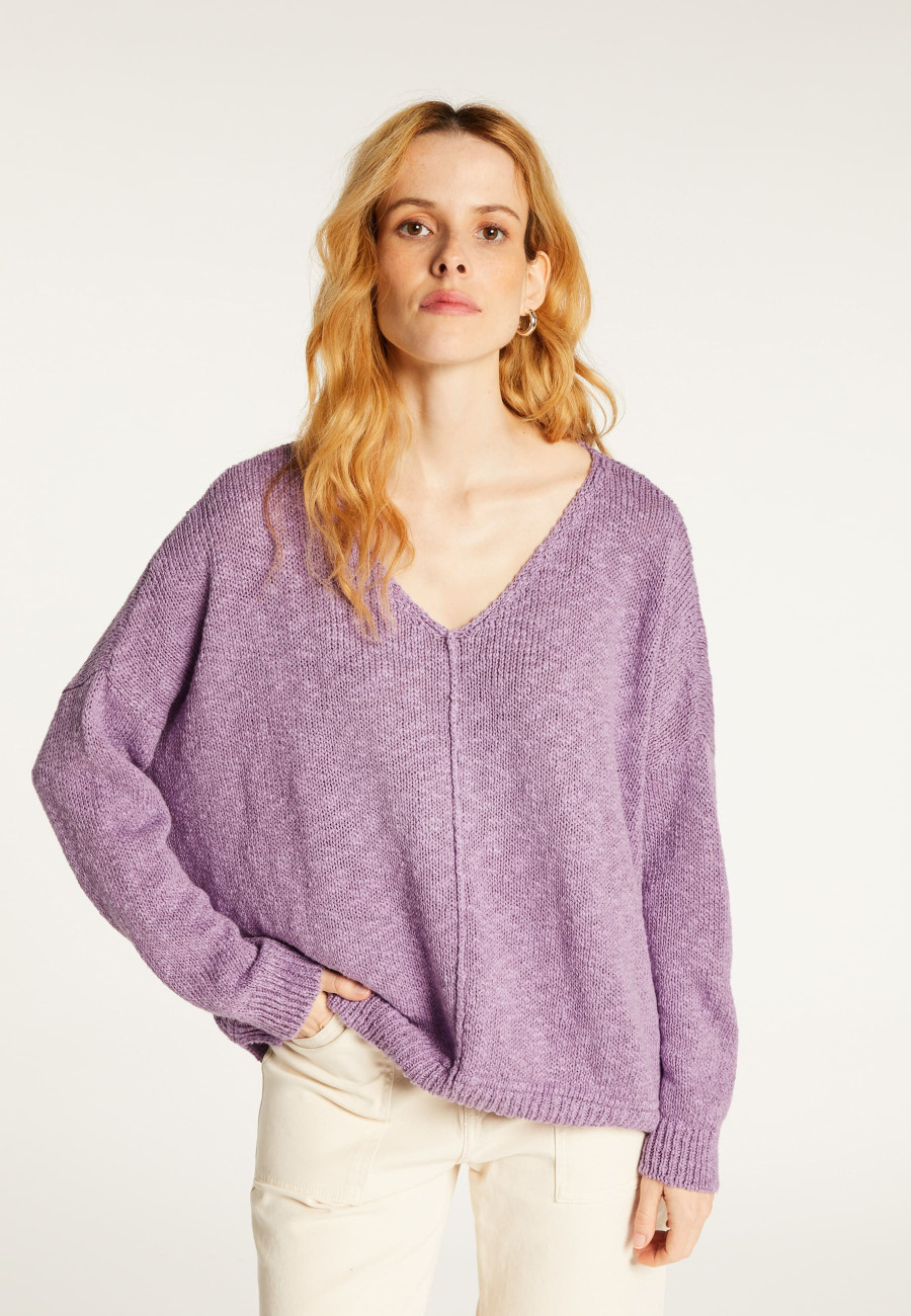 Lockerer Pullover aus Baumwolle und Leinen - Thalie