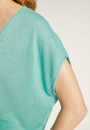 T-Shirt aus geflammtem Leinen mit V-Ausschnitt – Larra