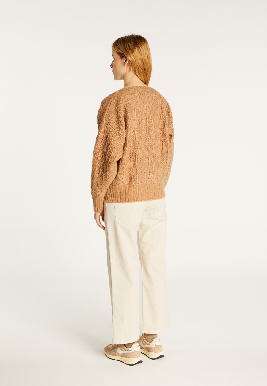 Locker sitzender Mohair-Fancy-Strickpullover - Gassia
