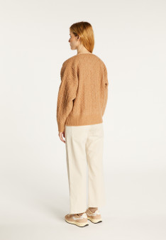 Locker sitzender Mohair-Fancy-Strickpullover - Gassia