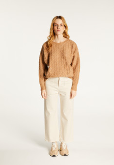Locker sitzender Mohair-Fancy-Strickpullover - Gassia