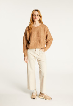 Locker sitzender Mohair-Fancy-Strickpullover - Gassia