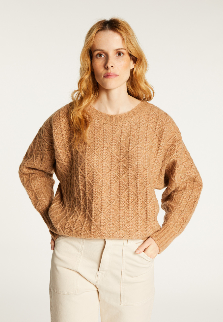 Locker sitzender Mohair-Fancy-Strickpullover - Gassia