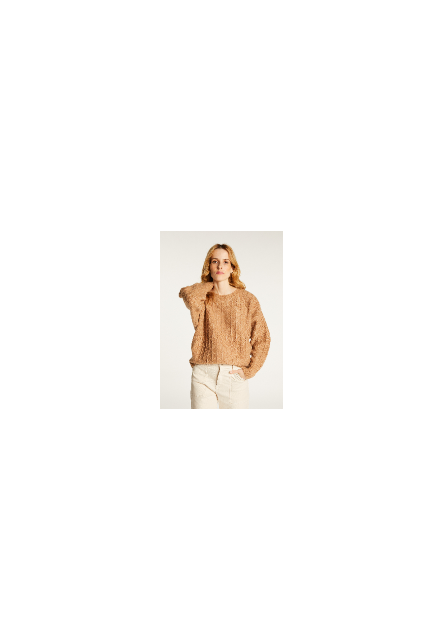 Locker sitzender Mohair-Fancy-Strickpullover - Gassia
