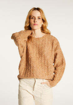Locker sitzender Mohair-Fancy-Strickpullover - Gassia