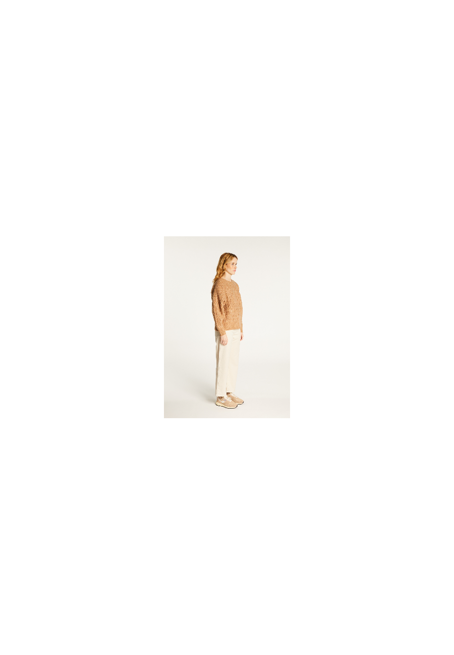 Locker sitzender Mohair-Fancy-Strickpullover - Gassia