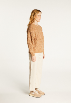 Locker sitzender Mohair-Fancy-Strickpullover - Gassia