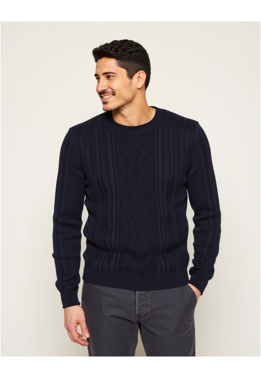 Zopfpullover aus Baumwolle - Ridwane