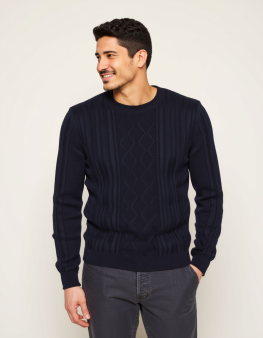 Zopfpullover aus Baumwolle - Ridwane